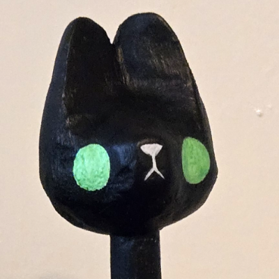 A cat statue I carved as a Christmas present